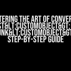 Mastering the Art of Converting List<CustomObject> to Chunk<CustomObject>: A Step-by-Step Guide