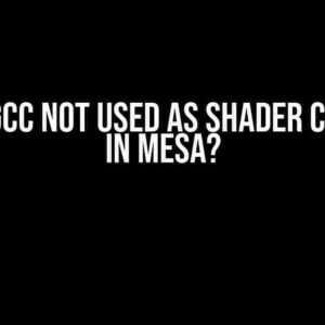 Why is GCC not used as Shader Compiler in Mesa?